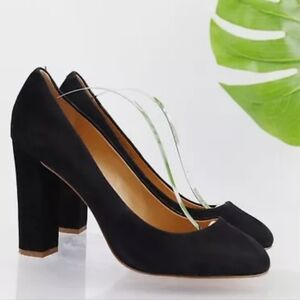 J Crew Etta Black Suede Pumps Heels Womens Size 6.5